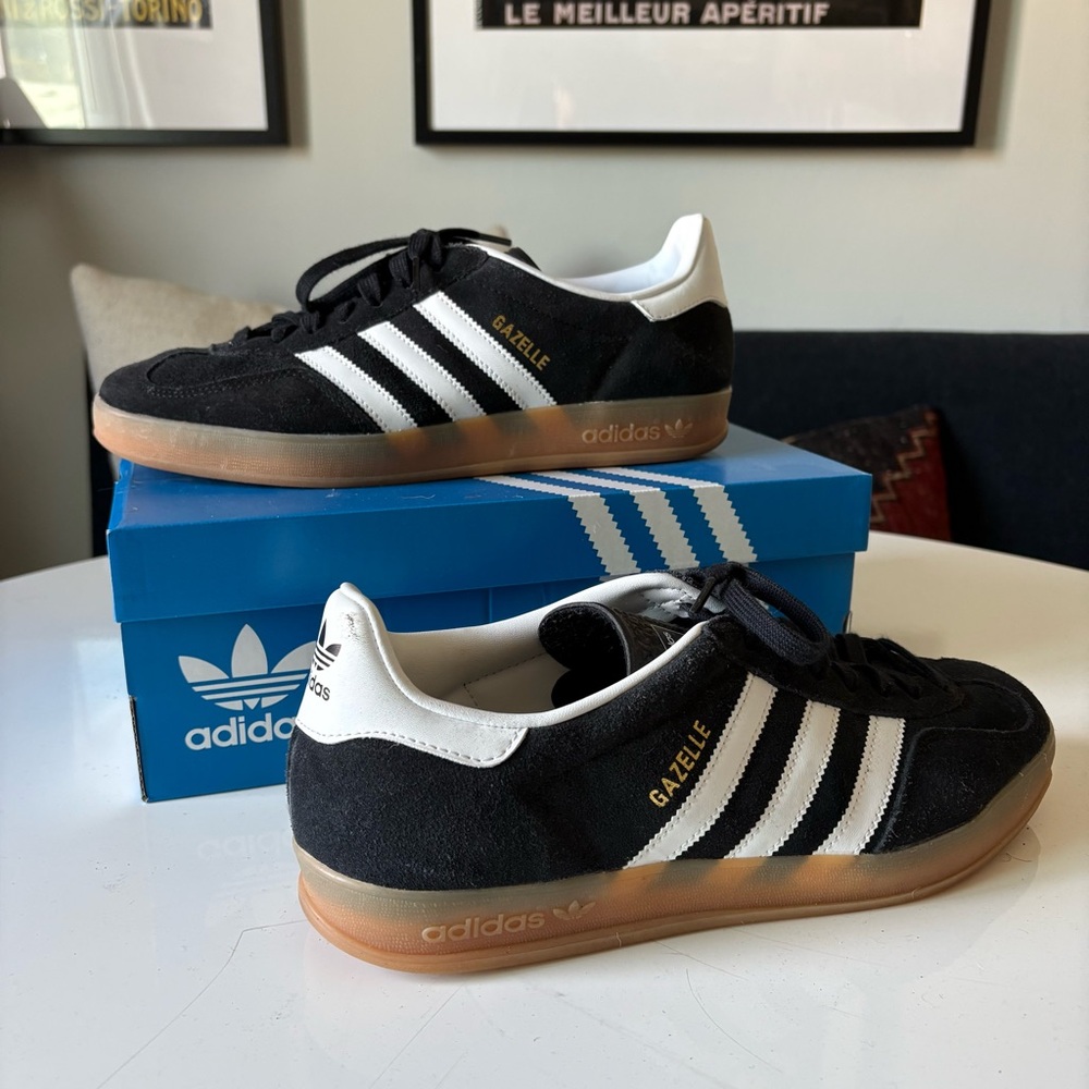 Adidas Gazelle Indoor Shoes Men’s US 10 / Women’s 11 Black & White